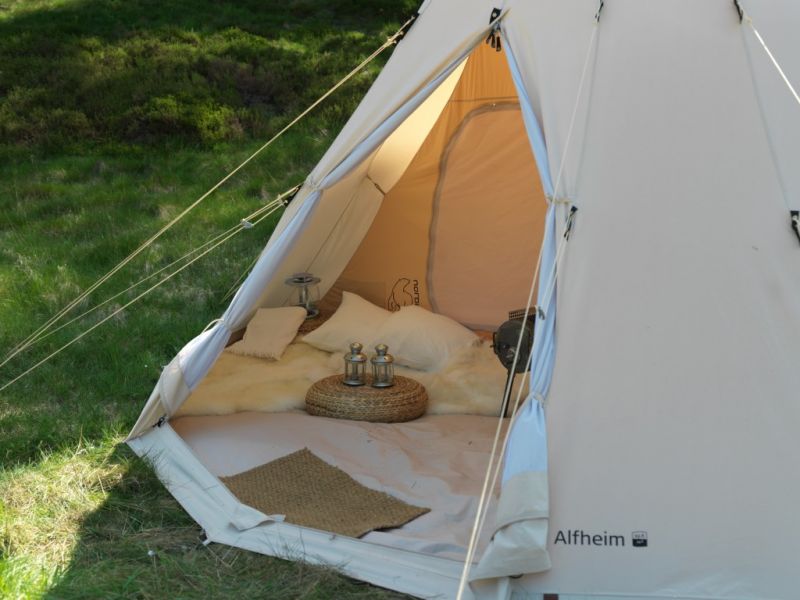 Tapis De Sol Nordisk Alfheim 12.6 - Zip-in-floor, Pour Tente, Naturel